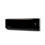 Black DIY Select wall air handler, front three-quarter view with temperature display