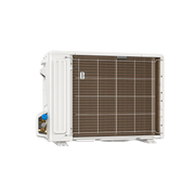 DIY Select condenser rear view showing the coil and service valve corner