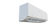 White DIY Select air handler from below with the louver open