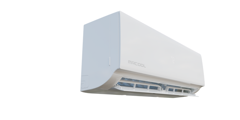 White DIY Select air handler from below with the louver open
