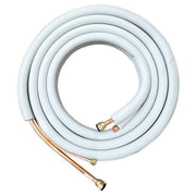 MRCOOL insulated copper line set coiled on its own with flared copper ends
