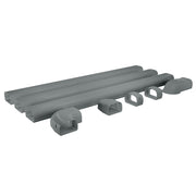 Gray MRCOOL LineGuard kit: straight sections, bend, joining pieces and end fitting