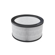 MRBREEZE cartridge from above at an angle, showing the black top ring and the white pleated media around its sides
