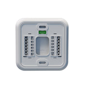 MST07 backplate with wiring terminal blocks and bubble level