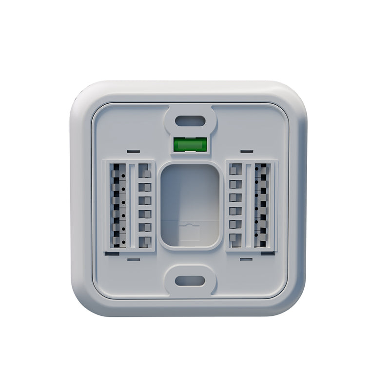 MST07 backplate with wiring terminal blocks and bubble level