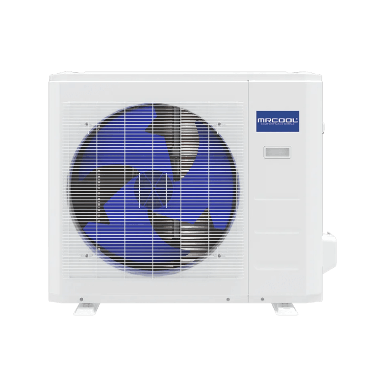 MRCOOL Olympus E Star 24,000 BTU condenser, front view of the taller cabinet
