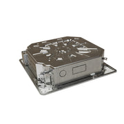 MRCOOL Olympus ceiling cassette body without the panel, top and hanger brackets visible