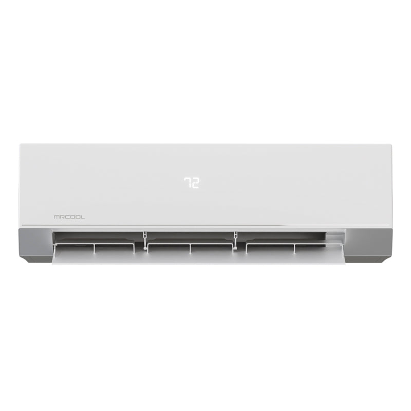 MRCOOL Olympus wall-mount air handler, front view with temperature display