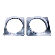 Pair of MRCOOL galvanized square-to-round duct adapters with round collars