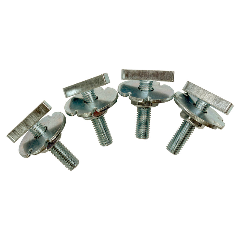 Four sliding T-bolts with washers supplied for the condenser feet