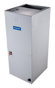 MRCOOL Signature Series multi-position air handler from above, showing the open supply-air top