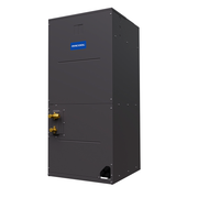 MRCOOL TruInverter 4-ton and 5-ton air handler, three-quarter view with brass refrigerant connections