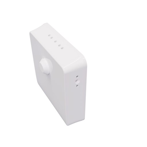 Remote Room Sensor seen at an angle, showing the side vents