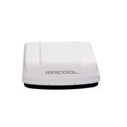 White TravelCool rooftop unit, front view of the sloped nose