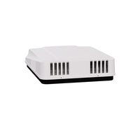 Rear of the white TravelCool rooftop unit with its two vent grilles