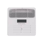 MRCOOL TravelCool MDRDK ducted ceiling assembly from below, with return grille and display window