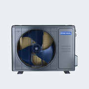 MRCOOL Universal 24,000 BTU condenser, front view of the compact single-fan cabinet