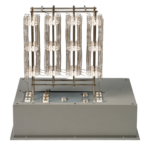 MRCOOL MDPHK09D heat kit, front view of the coiled nickel chromium elements above the grey element box