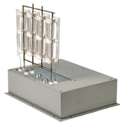 Heat kit from the right corner showing element terminals and the mounting flange