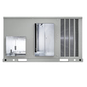 Duct side of the VersaPro packaged heat pump with the horizontal supply and return openings