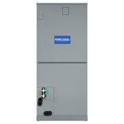 MRCOOL VersaPro air handler, straight front view with access panels and MRCOOL badge