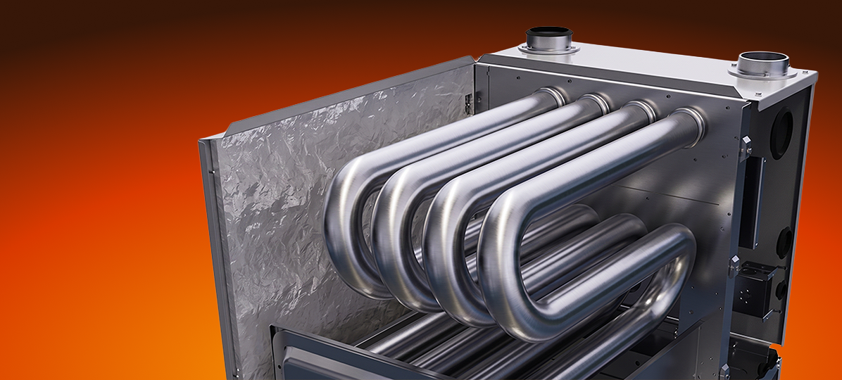 Tubular steel heat exchanger at the core