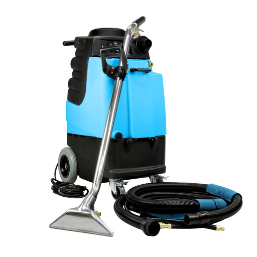 Mytee 2002CS Contractor's Special heated extractor package, front right view with the wand and hose