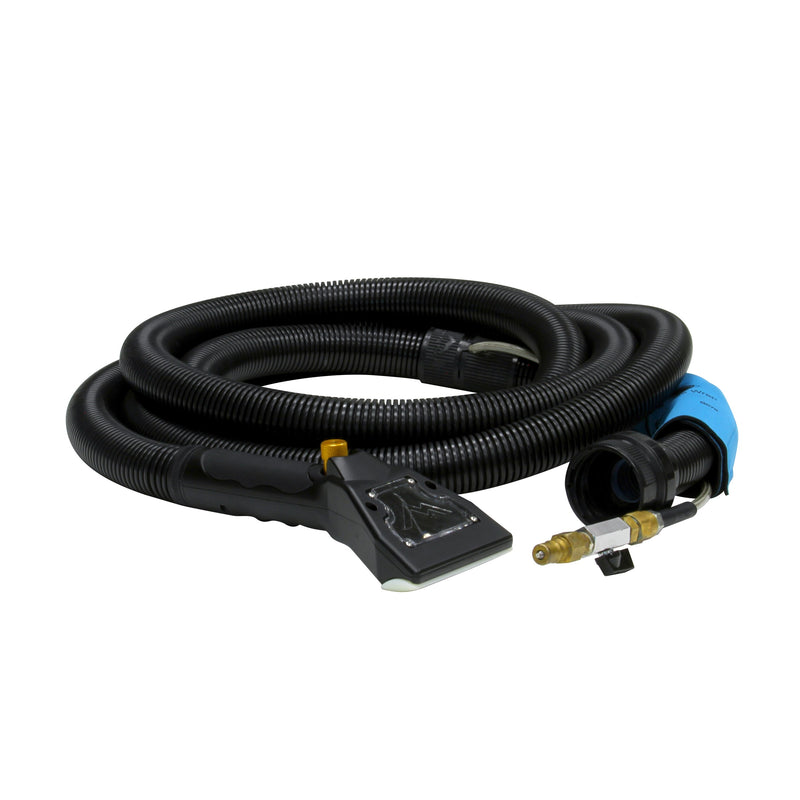 Mytee 8400GT Mytee Dry GT upholstery tool on its 15 foot hose combo, black comfort grip fitted