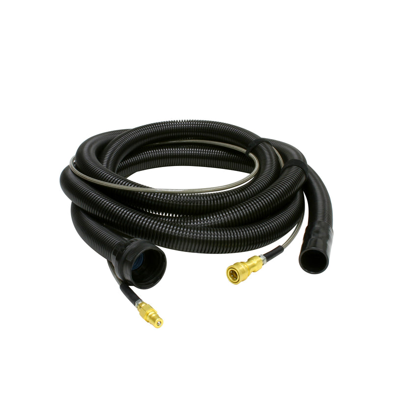 Mytee 8501 15 foot x 1.25 inch vacuum and solution hose combo with brass quick connects