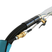 Mytee 8700 stainless steel crevice tool, connected to vacuum and solution hoses