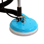 Mytee 8903 wand style Spinner tile and grout tool, close-up of the 12 inch cleaning head and brush ring