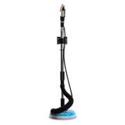 Mytee 8903 wand style Spinner tile and grout tool, rear view with vacuum hose