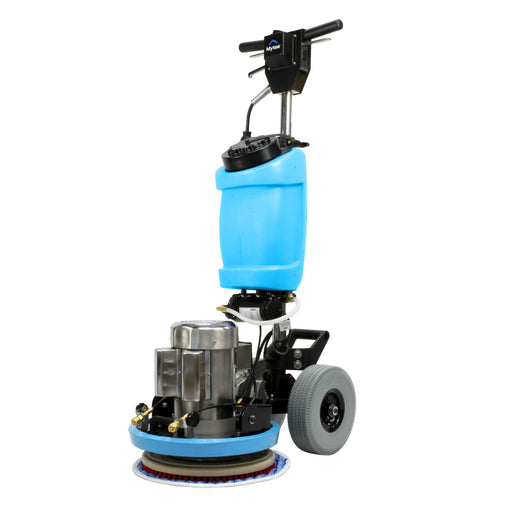 Mytee ECO14-PRO 14 inch orbital floor machine, front left three-quarter view