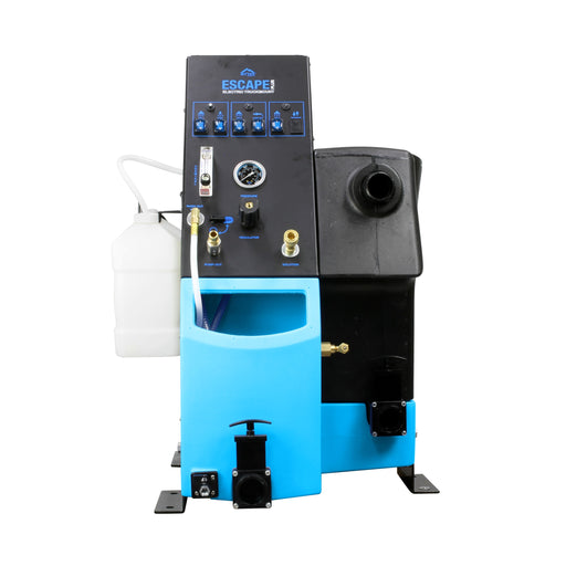 Mytee ETM-LX-PLUS Escape Plus electric truckmount, front view with switch panel and tanks