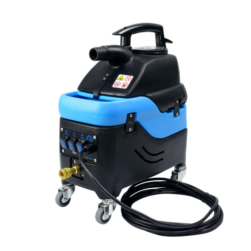 Mytee S-300H Tempo heated spotter, front left three-quarter view