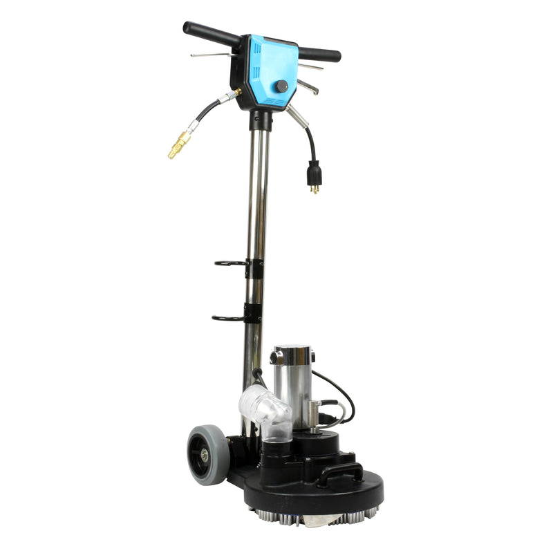 Mytee TREX-JR-115 T-Rex Jr. rotary extractor, front right three-quarter view