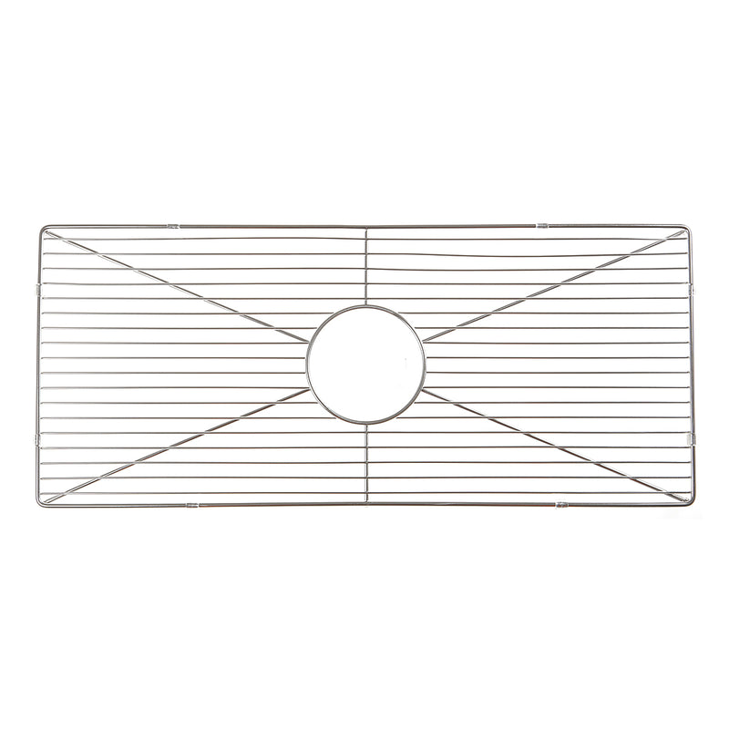 Nantucket Sinks BG-HC30 stainless steel bottom grid for Hyannis-30 and Chatham-30 sinks, top view, white background
