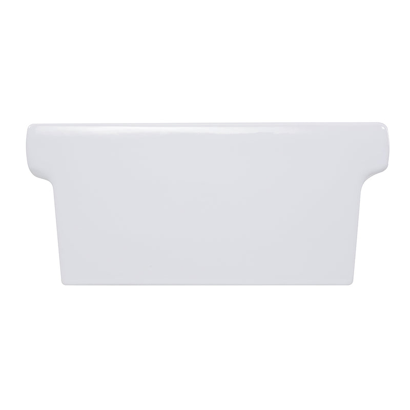 Nantucket Sinks Canal35-90 vessel sink back view with the stepped rear profile