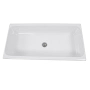 Nantucket Sinks Canal35-90 vessel sink from above showing the wide basin and center drain