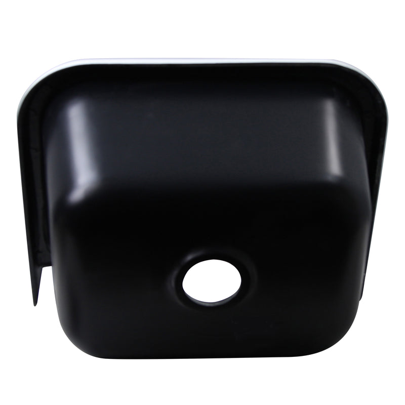 Nantucket Sinks CI-2218-FBSET finished black underside of the cast iron sink with drain opening