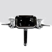 Nantucket Sinks CIF-2H chrome faucet front view with the rectangular soap dish between the handles