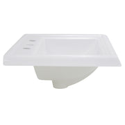 Nantucket Sinks DI-2418-R8 side profile of the stepped-rim drop-in sink showing the bowl underside