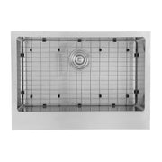Nantucket Sinks EZApron30 overhead view with the bottom grid and colander drain