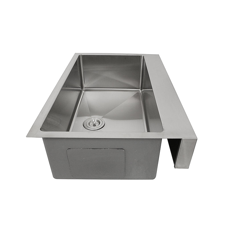Nantucket Sinks EZApron33-5.5 three-quarter view of the apron panel and insulated bowl