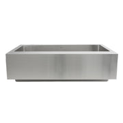 Nantucket Sinks EZApron33-9 33" patented 9" apron front sink, straight-on front view, white background