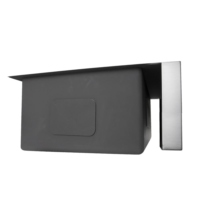Nantucket Sinks EZApron33-9 side profile of the apron panel and undermount bowl