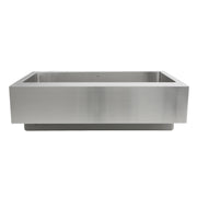 Nantucket Sinks EZApron33 33" patented 7" apron front sink, straight-on front view, white background