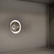 Nantucket Sinks FCFS3020S-Concrete close-up of the Concrete glaze inside the bowl around the drain