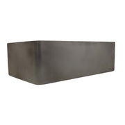Nantucket Sinks FCFS3020S-Concrete Concrete farmhouse sink low front angle showing apron and side