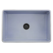 Nantucket Sinks FCFS3020S-ShabbySugar Shabby Sugar farmhouse sink from above into the bowl and dark drain